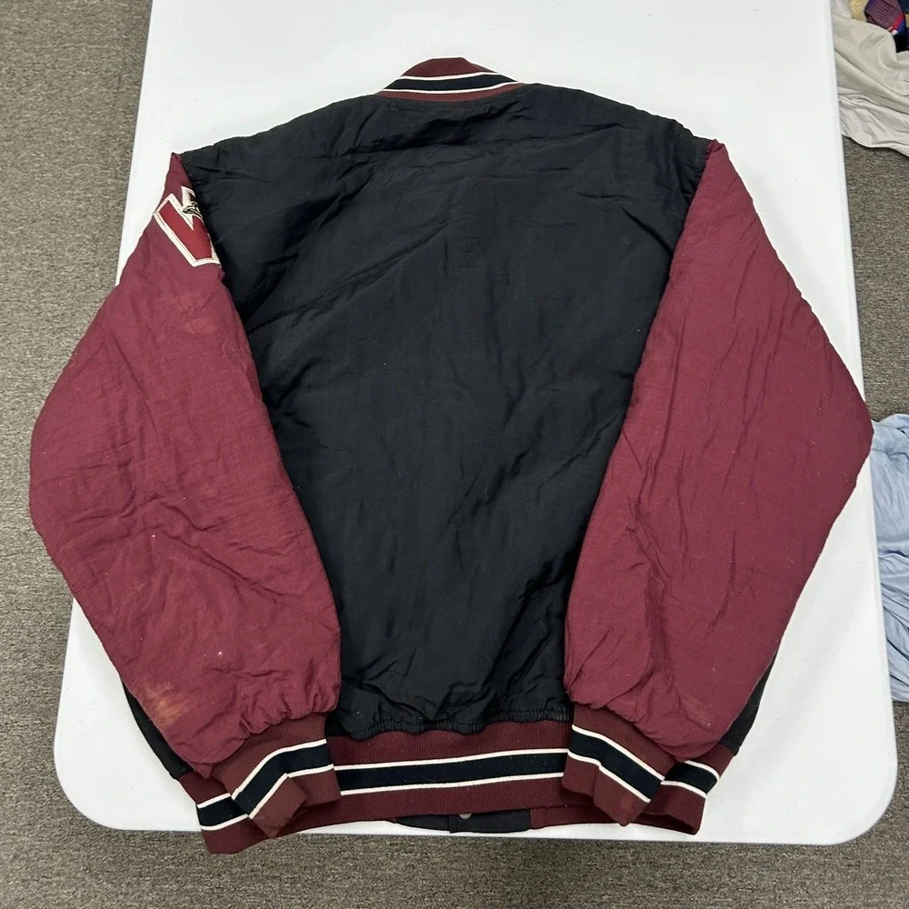 Jersey Express Timber Rattlers Jacket Mens L Black Maroon Good Vintage 90s MiLB